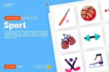 Sportausrüstung Symbolpack