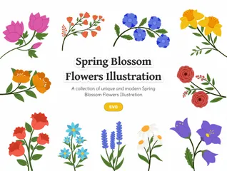 Spring Blossom Flowers Icon Pack