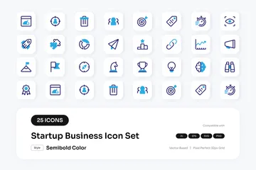 Startup e novos negócios Pacote de Ícones