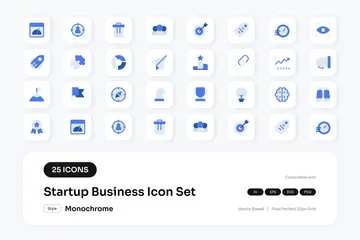 Startup e novos negócios Pacote de Ícones