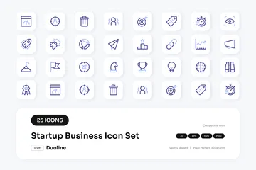 Startup e novos negócios Pacote de Ícones
