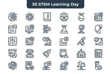 STEM Day Learning Icon Pack