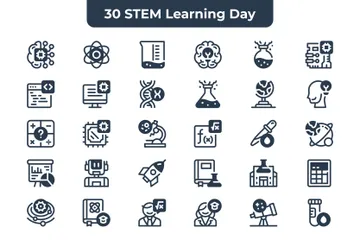 STEM Day Learning Icon Pack