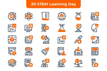 STEM Day Learning Icon Pack