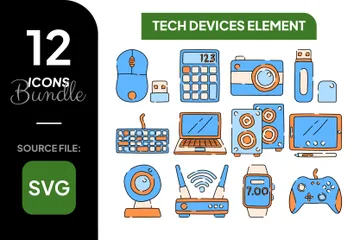 Tech Devices Element Icon Pack