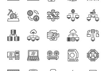 Technology Outline Icon Pack