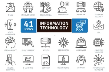 Tecnologías de la información Paquete de Iconos