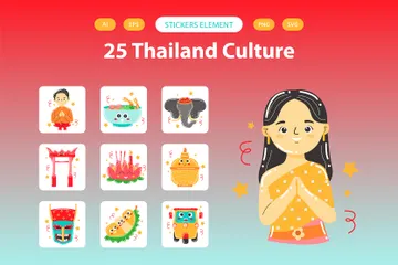 Thailand Kultur Symbolpack