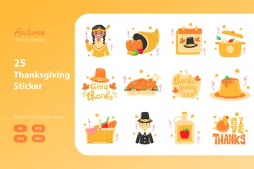 Thanksgiving Sticker Icon Pack