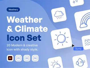 Tiempo y clima Paquete de Iconos