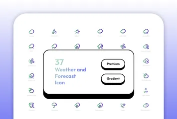 Tiempo y pronóstico 2 Paquete de Iconos