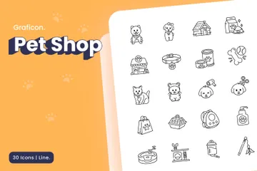 La tienda de animales Paquete de Iconos