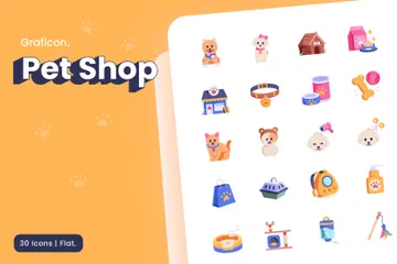 La tienda de animales Paquete de Iconos