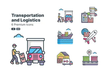 Transport und Logistik Symbolpack