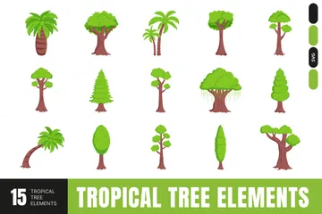 Tropical Tree Icon Pack