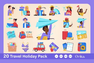 Vacances de voyage Pack d'Icônes