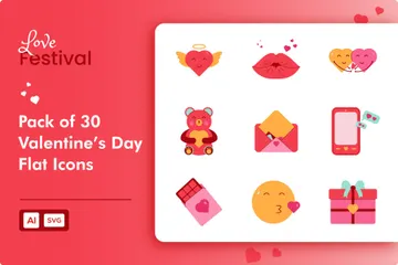 Valentinstag Symbolpack