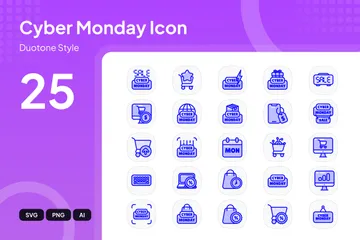 Vendas da Cyber Monday Pacote de Ícones