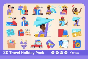 Vacances de voyage Pack d'Icônes