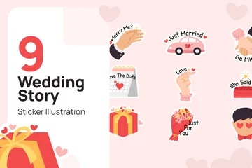 Wedding Story Sticker Icon Pack