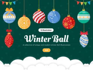 Winter Ball Ornament Icon Pack