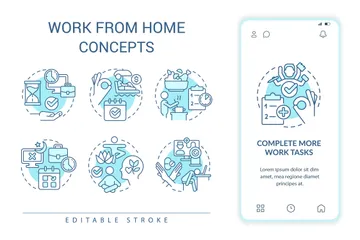 Work From Home Tips Icon Pack