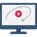 360 Degree 360 Degree Video 360 View Icon