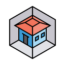 3 D Model House Icon