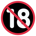 Age Restriction Eighteen Icon