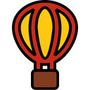 Travel Filled Air Balloon Icon