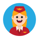 Air Hostess Stewardess Flight Icon
