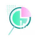 Analytics Code Analysis Binary Statistics Icon