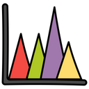 Mountain Chart Analytics Statistics Icon