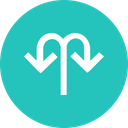 Arrow Arrows Merge Icon