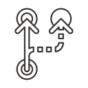 Arrow, Path, Way, Direction, Sign, Straight, Left Icon