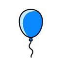 Balloon Blue Celebration Icon