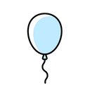Balloon White Celebration Icon