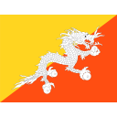 Bhutan Flag Country Icon