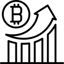 Bitcoin growth Icon