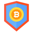 Shield Protect Bitcoin Icon