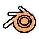 Blender Technology Logo Social Media Logo Icon