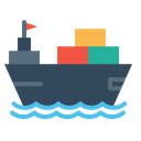 Boat, Logistic, Transportation, Deleivery, Vehicle, Ship, Container, Parcel Icon