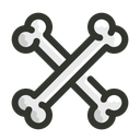 Bones Skeleton Halloween Icon