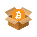 Bitcoin Isometric Box Icon