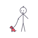 Boy With Dog Icon
