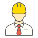 Builder Construction Worker Repairman Engineer Man Person Icon
