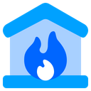 Burning House House On Fire Fire Icon