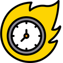 Burning Time Run Out Of Time Deadline Icon