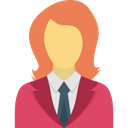 Business Woman Consultant Customer Support Icon