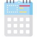 Calender Date Printing On Calendar Icon